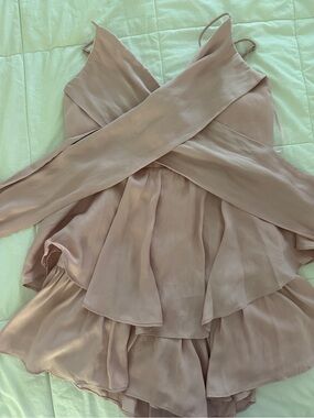 Blush Pink Layered Ruffle Romper
